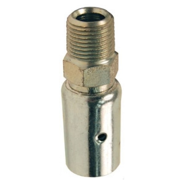 Holedall Uni-Range Male Coupling, 1/2 ID x 62/64 to 1-2/64 OD in Nominal, MNPT End Style, Carbon St